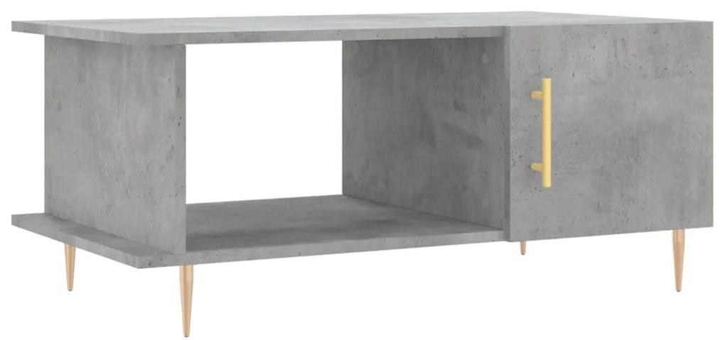 Betonszürke szerelt fa dohányzóasztal 90 x 50 x 40 cm