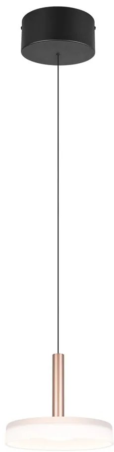 Fekete-fehér-aranyszínű LED dimmelhető függőlámpa üveg búrával ø 22 cm Celeste – Trio