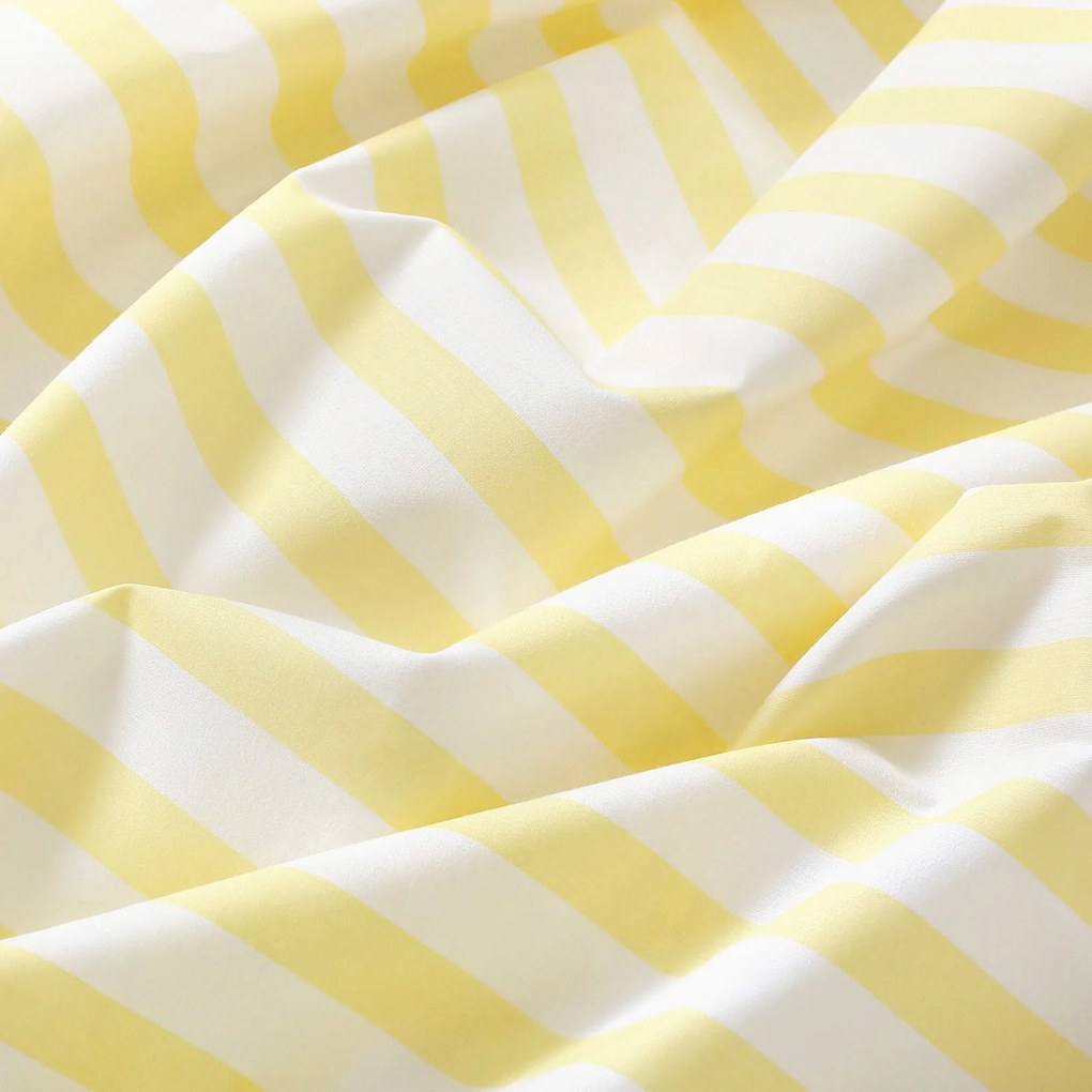 Goldea pamut párnahuzat - sárga csíkos 70 x 90 cm