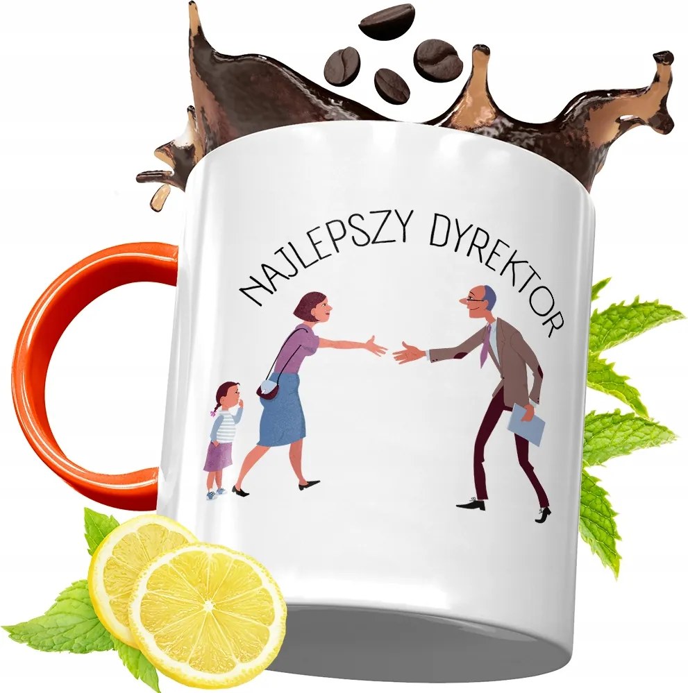 Narancssárga Bögre Igazgatónak Ajándék fényképes nyomtatással