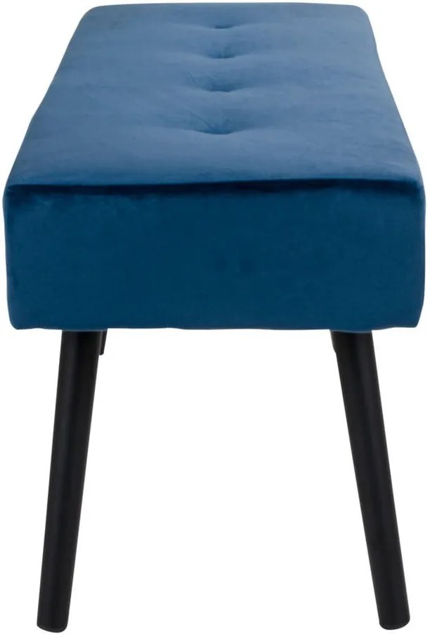 Skiby sötétkék párnázott pad bársonykárpittal, 100 x 35 cm - House Nordic