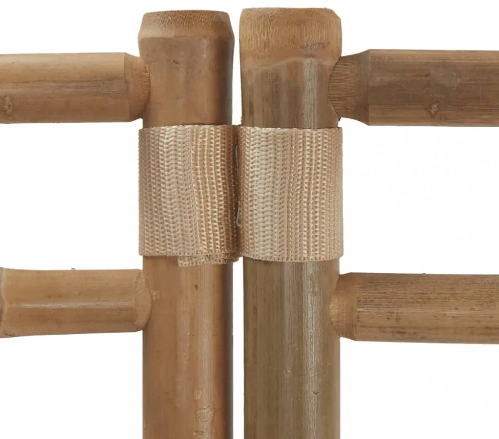 3 paneles összecsukható bambusz és vászon térelválasztó 120 cm