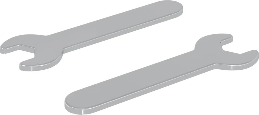 vidaXL Spanner / kígyószem 2 pcs Ezüst 10 mm Vas
