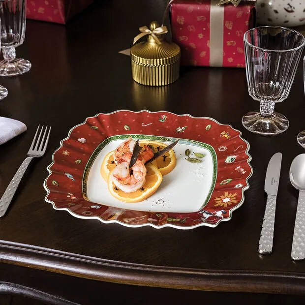 Négyszögletű lapostányér, piros, 28.5 x 28.5 cm, Toy's Delight kollekció - Villeroy & Boch