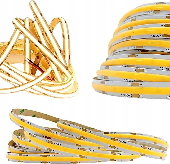 Led szalag Neon Cob 24V meleg fehér 2400 Led Prémium magas Cri >90 1m