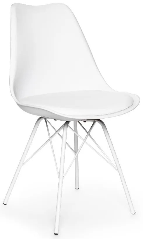 Eco 2 db fehér szék, fehér fém lábszerkezettel - Bonami Essentials