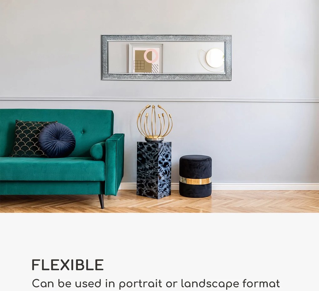 Casa Chic Norwich Tükör téglalap alakú fakeret 130 x 45 cm mozaik kivitelben