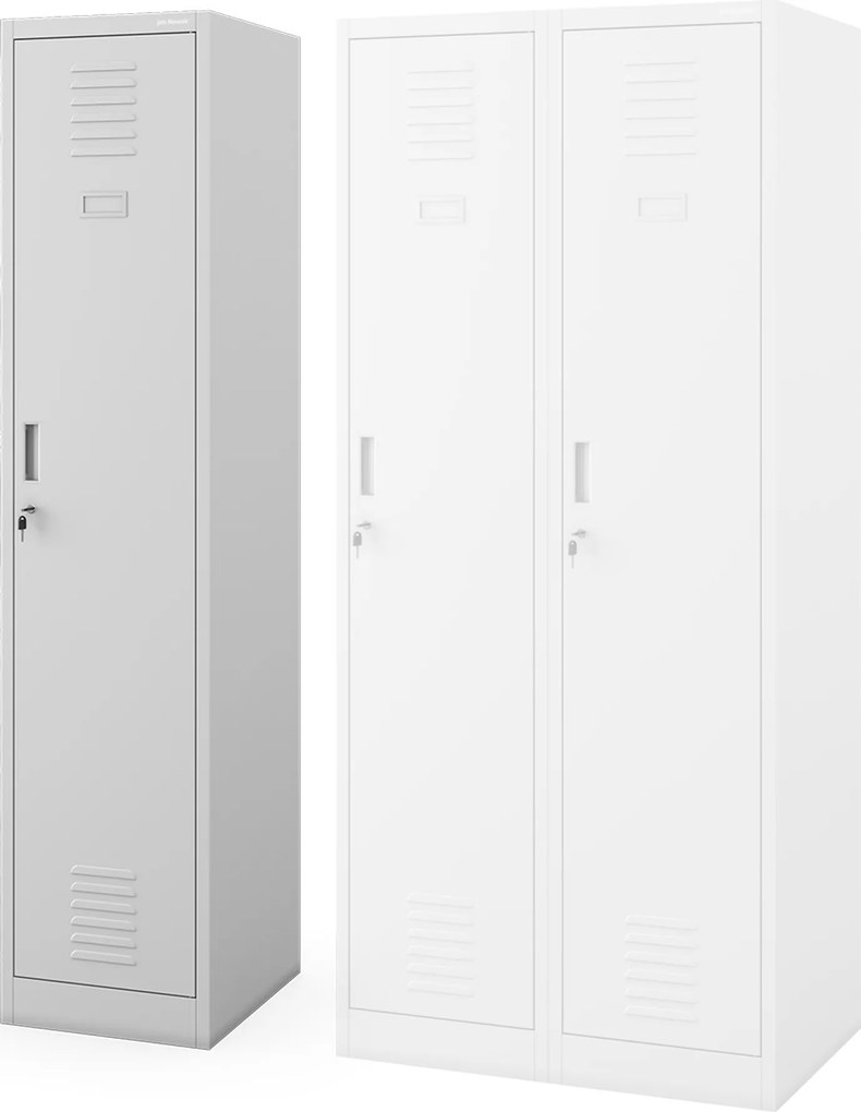 Fém BHP munkaszekrény szürke: KACPER 1 Plus