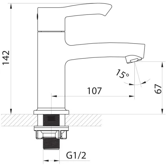 Sapho - Mosdócsaptelep SMALL 14 cm fényes króm