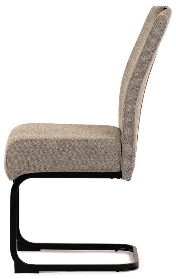 Scaun cu picior tip sanie cu șezut flexibil culoare Trüffel DCL-E2008