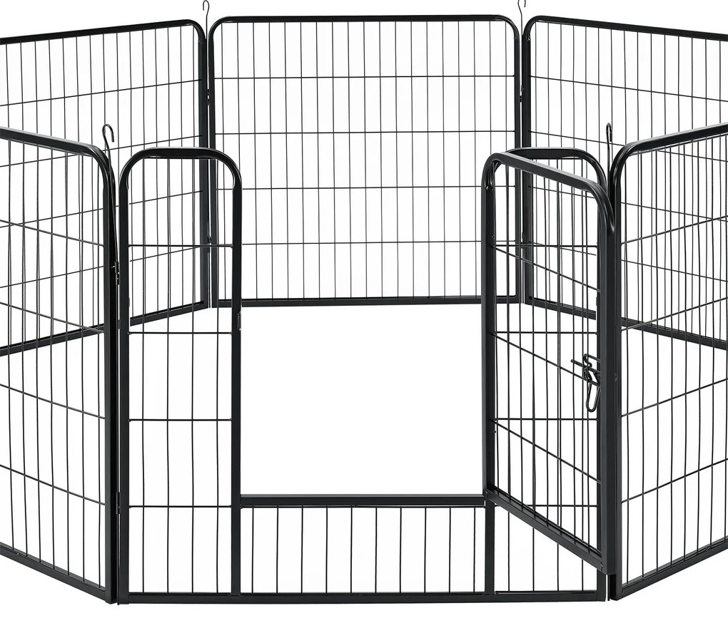 Juskys Fém kutya kennel kölyökkutyáknak - 160x160x80 cm