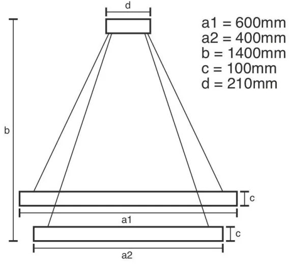 LED állítható fényerejű csillár kábellel LED/65W/230V 3000-6500K króm, DO