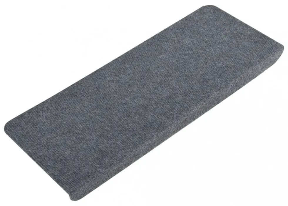 15 db szürke öntapadó lépcsőszőnyeg 65x24,5x3,5 cm