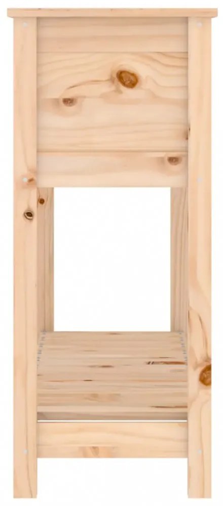 tömör fenyőfa növénytartó polccal 111,5x34,5x81 cm