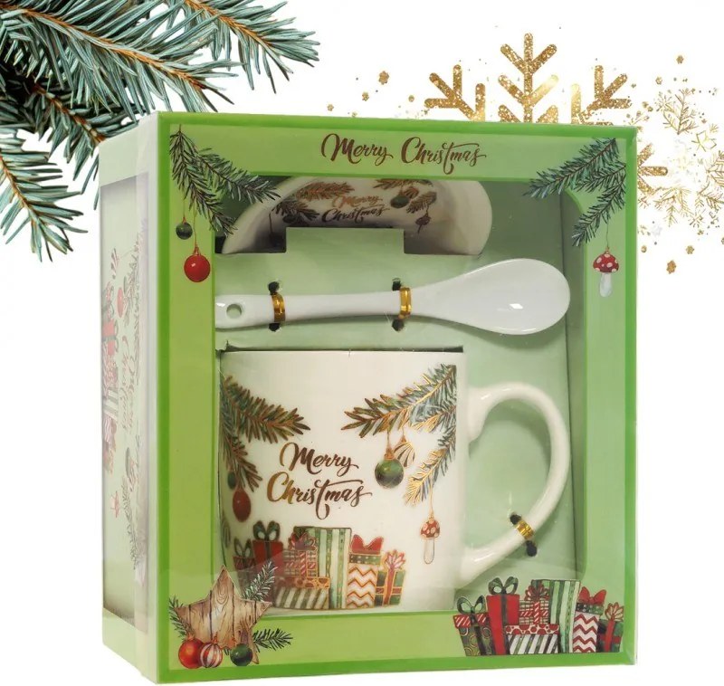 Ecarla Karácsonyi Bögre dobozban, fedéllel és kanállal 400 ml KB16WZ2