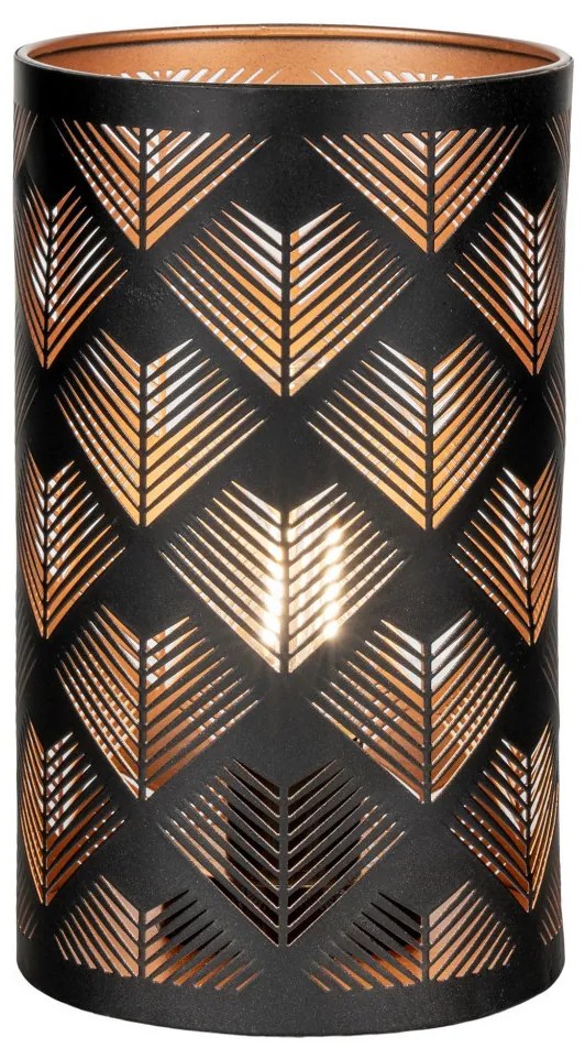 Nata dekorációs LED lámpások, fekete/réz, 60 darabos készlet