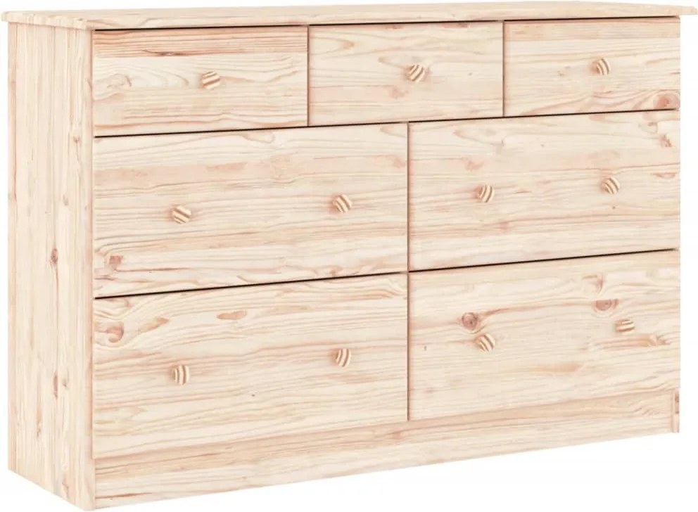 vidaXL ALTA tömör fenyőfa komód 112x35x73 cm