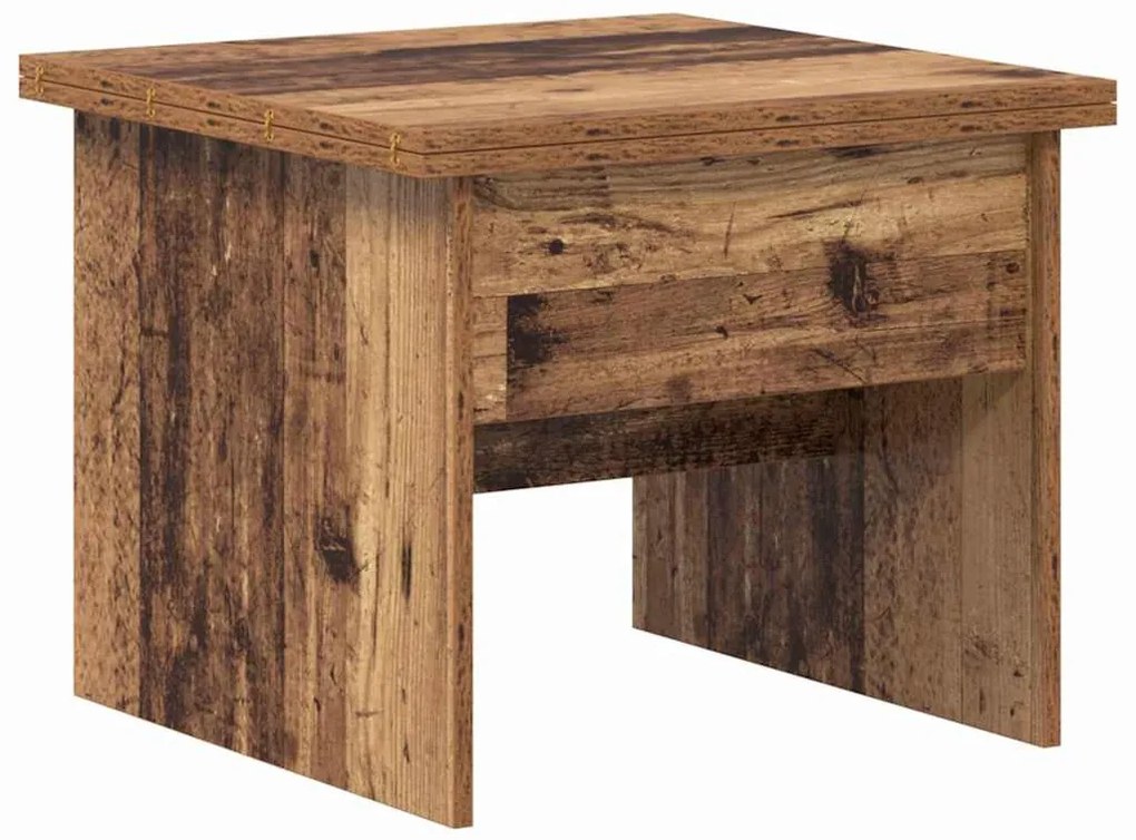 vidaXL Dohányzóasztal Öreg fa 55 x 54,5 x 45 cm Faanyag