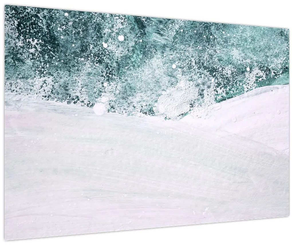 Kép - Türkiz absztrakció (90x60 cm)
