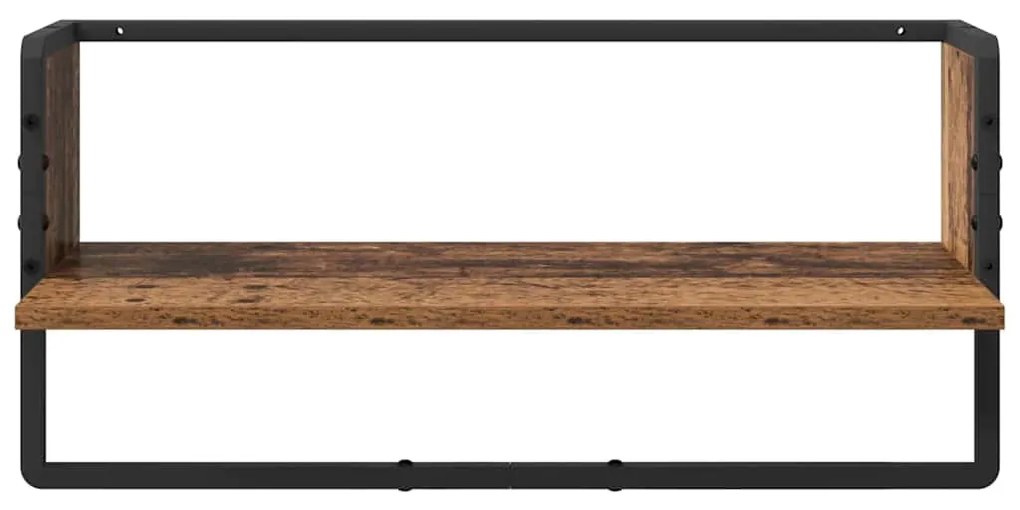 vidaXL Fali polc készlet 4 pcs Öreg fa 65 x 25 x 30 cm Faanyag