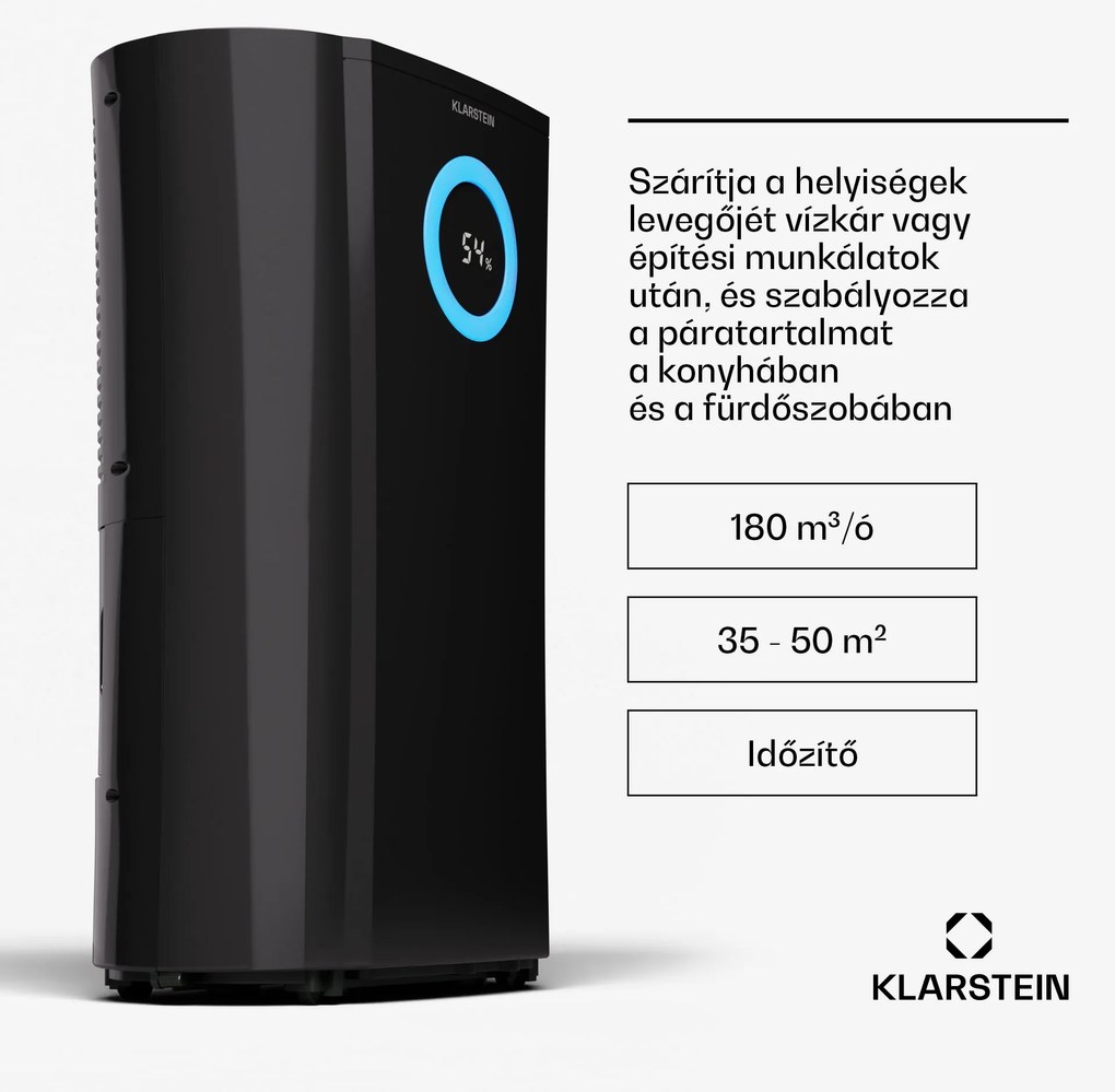 Klarstein DryFy Pro Connect 20 Smart, párátlanító, WiFi, kompresszió, 20 l/d, 35 - 50 m²