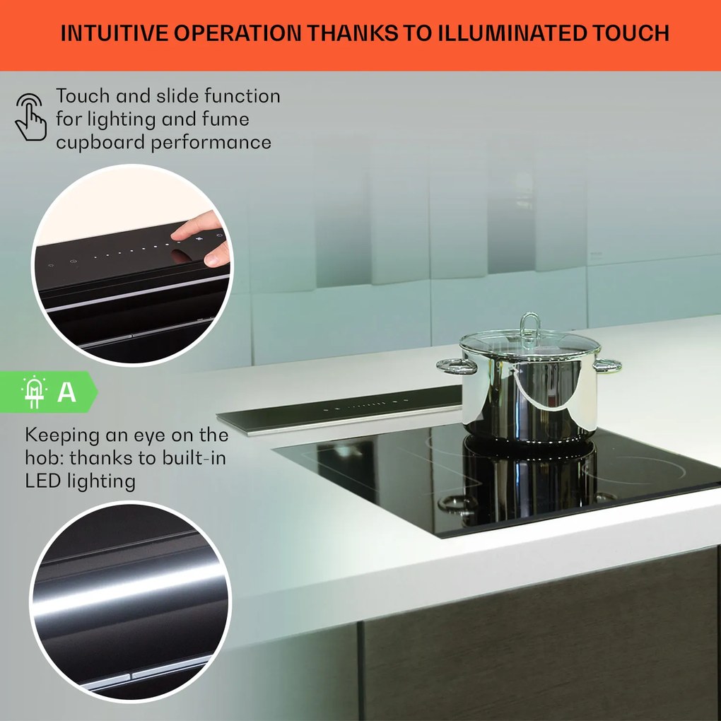 Klarstein Royal Flush Eco, páraelszívó, 60 cm, 576 m³/ó, A+