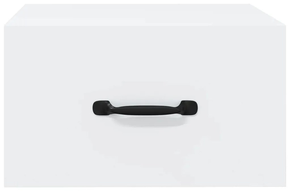 2 db fehér falra szerelhető éjjeliszekrény 35x35x20 cm