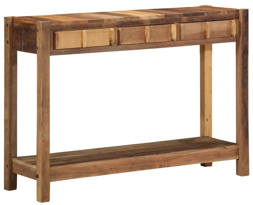 Konzolasztal 107x33x76 cm Tömör fa újrahasznosított