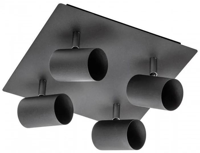 Lámpa Mennyezeti lámpatest VENETO, IP20, max. 20W, 4 x GU10, kör/négyzet, fekete