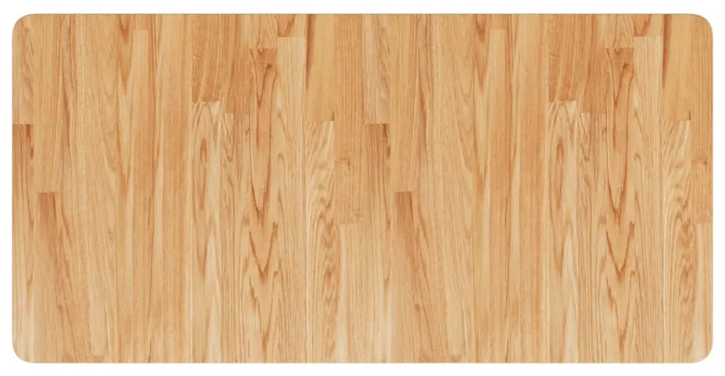 világosbarna kezelt tömör fa fürdőszobai pult 100x50x1,5 cm