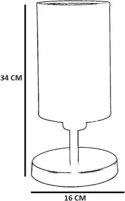 Fém éjjeli lámpa, 34 cm – TR534LUN5128
