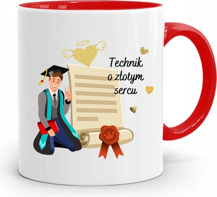 Technikusoknak Piros Ajándék Bögre fényképes nyomtatással