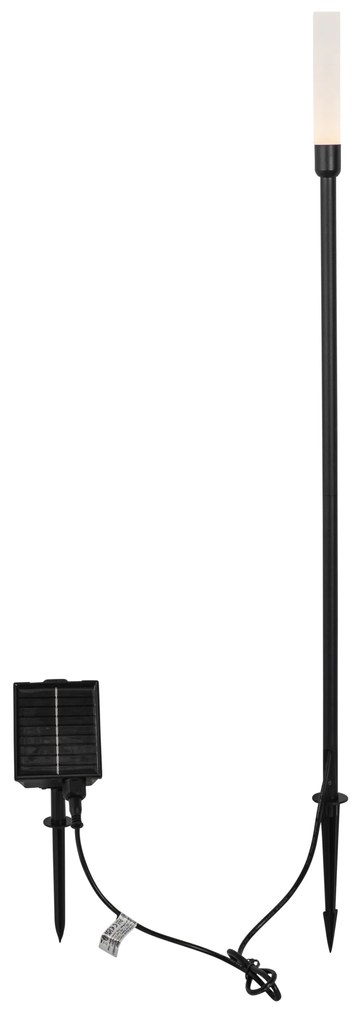 Kültéri állólámpa fekete, újratölthető LED-del és napelemmel - Barry