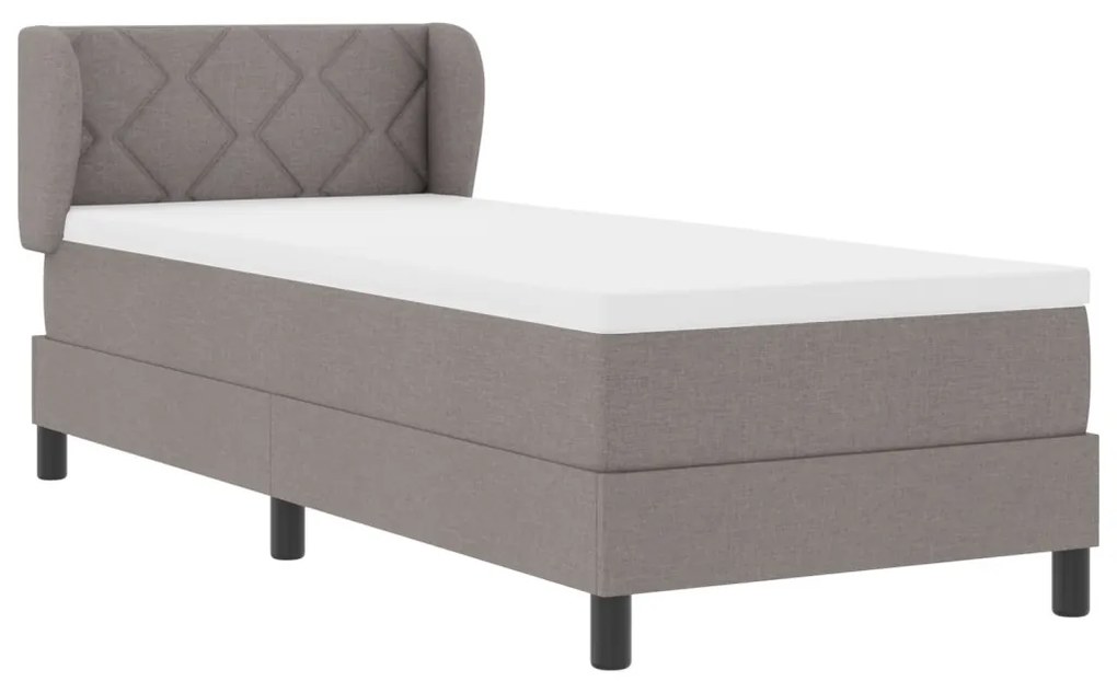 Boxspring Ágy Matrac 80x200 cm Taupe Szövet