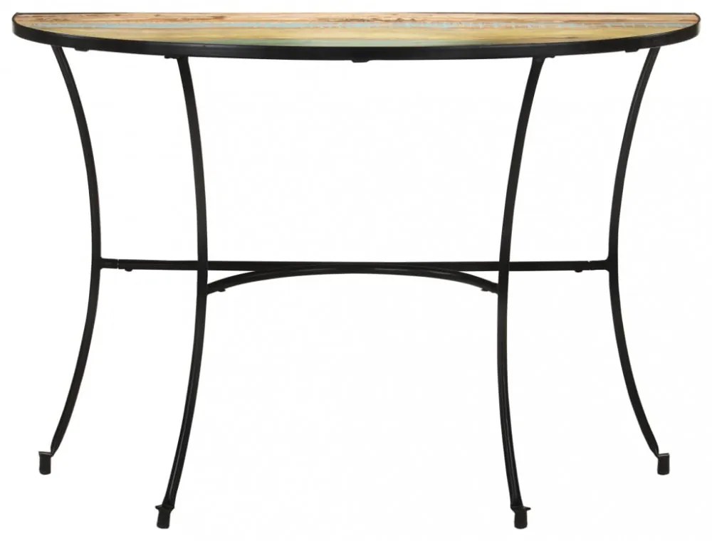 tömör újrahasznosított fa kisasztal 110 x 40 x 77 cm