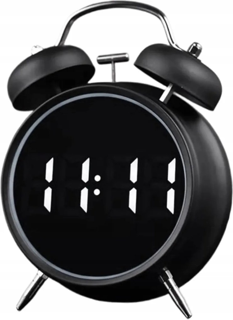 Óra Led Ébresztőóra Digitális Retro, Riasztás, Éjszakai mód, Fekete