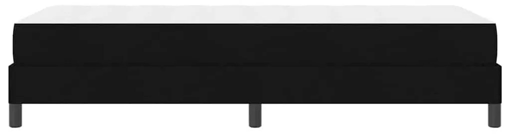 Boxrugós ágy matracmal Fekete 90 x 190 cm szövet