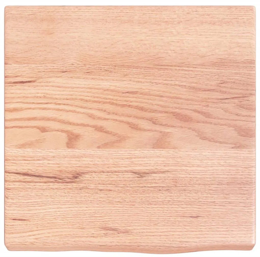világosbarna kezelt tömör tölgyfa fali polc 40x40x(2-4) cm