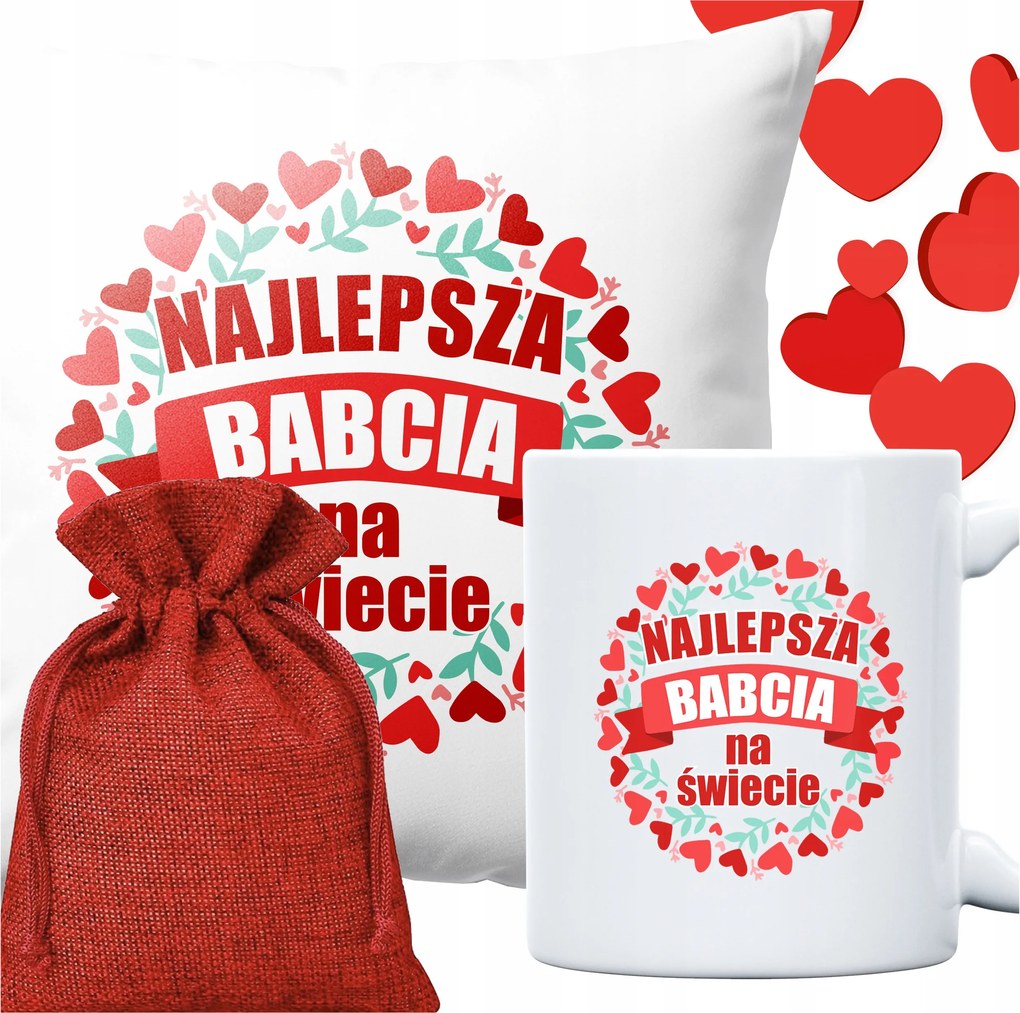 Ajándék Szett Nagyinak Nyomott Mintával Legjobb Nagymama Párna És Bögre