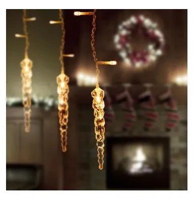 LED karácsonyi kültéri fényfüggöny 180 LED 3,5x0,7 m IP44 meleg fehér