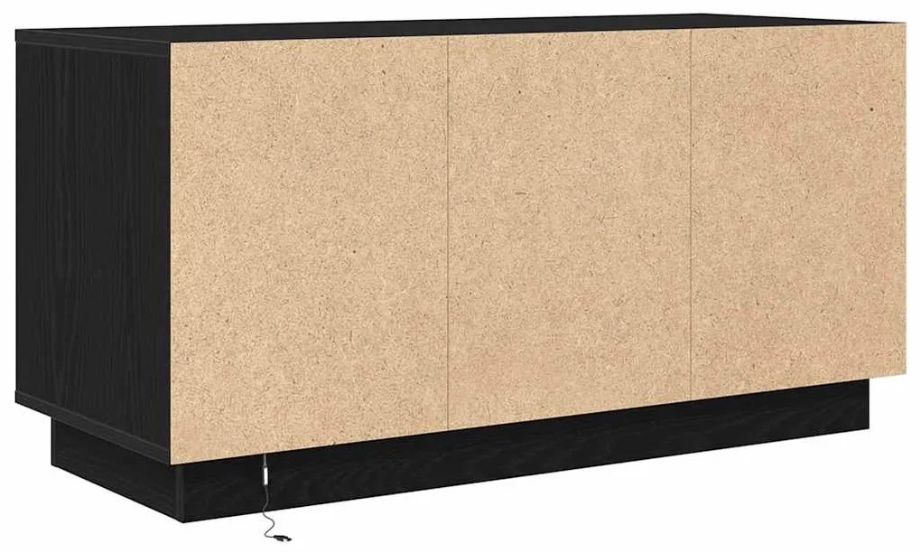 fekete tölgy TV-szekrény LED-világítással 100x41x50 cm
