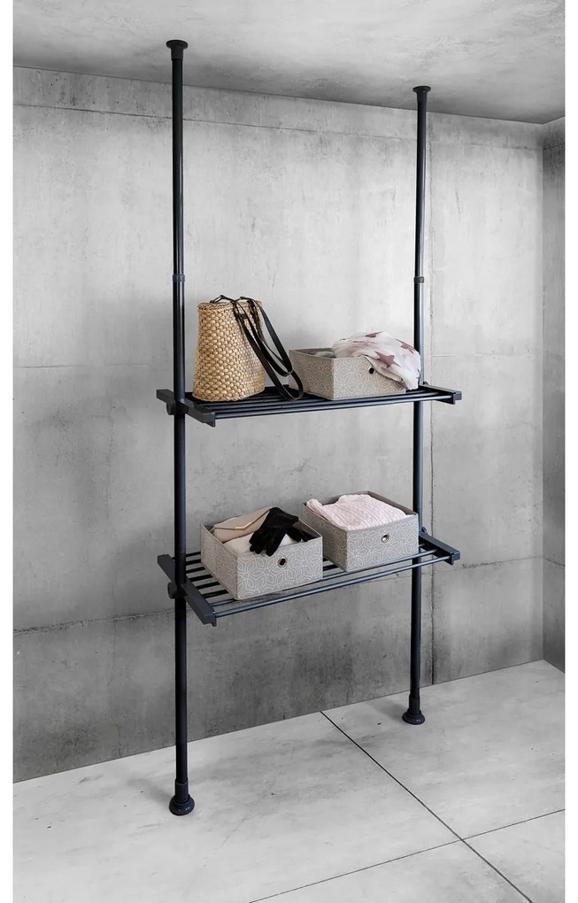 Wenko Teleszkopikus drótpolc Herkules, 73–120 cm,fekete