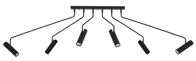 Fekete mennyezeti lámpa fém búrával 192 cm Ramus - Markslöjd