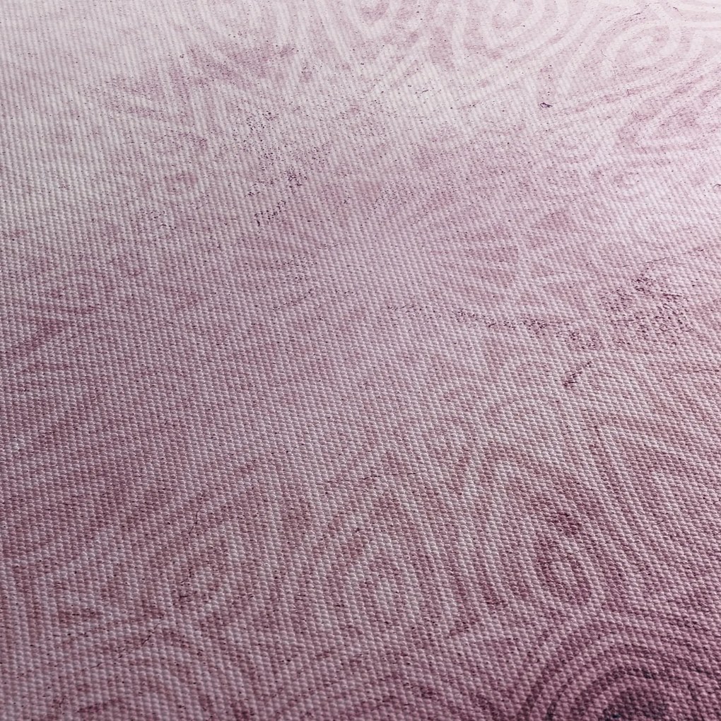 Kép - Mandala rózsaszín falon (70x50 cm)