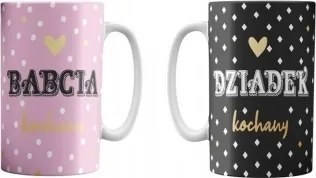 2 Db-os Bögre Szett Elegáns Ajándék Szett Kedves Nagymama Kedves Nagypapa