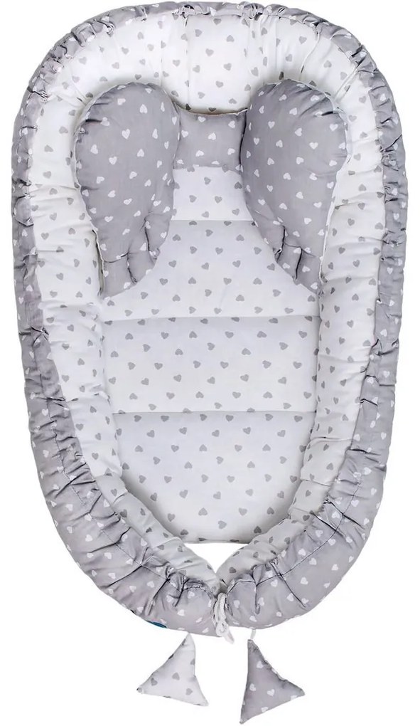 Babafészek kisbabák számára Belisima szürke