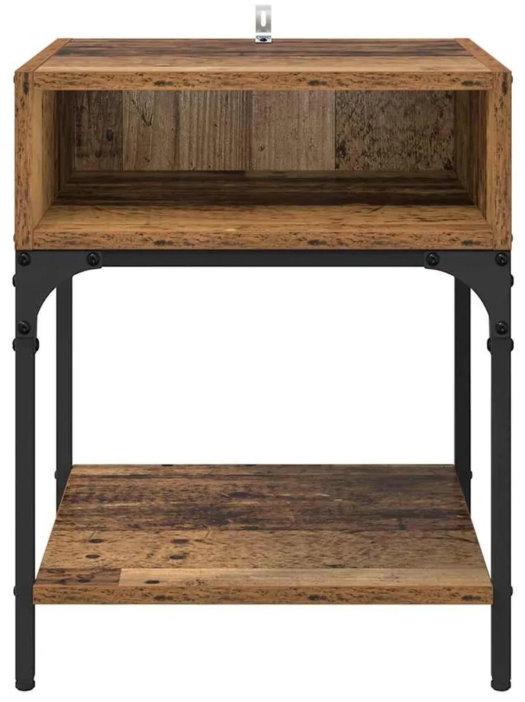 Éjjeli asztal Régi fa 40 x 40 x 50 cm Faanyag