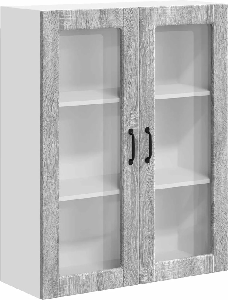 vidaXL Fali konyhaszekrény Szürke Sonoma 80 x 31 x 100 cm Faanyag