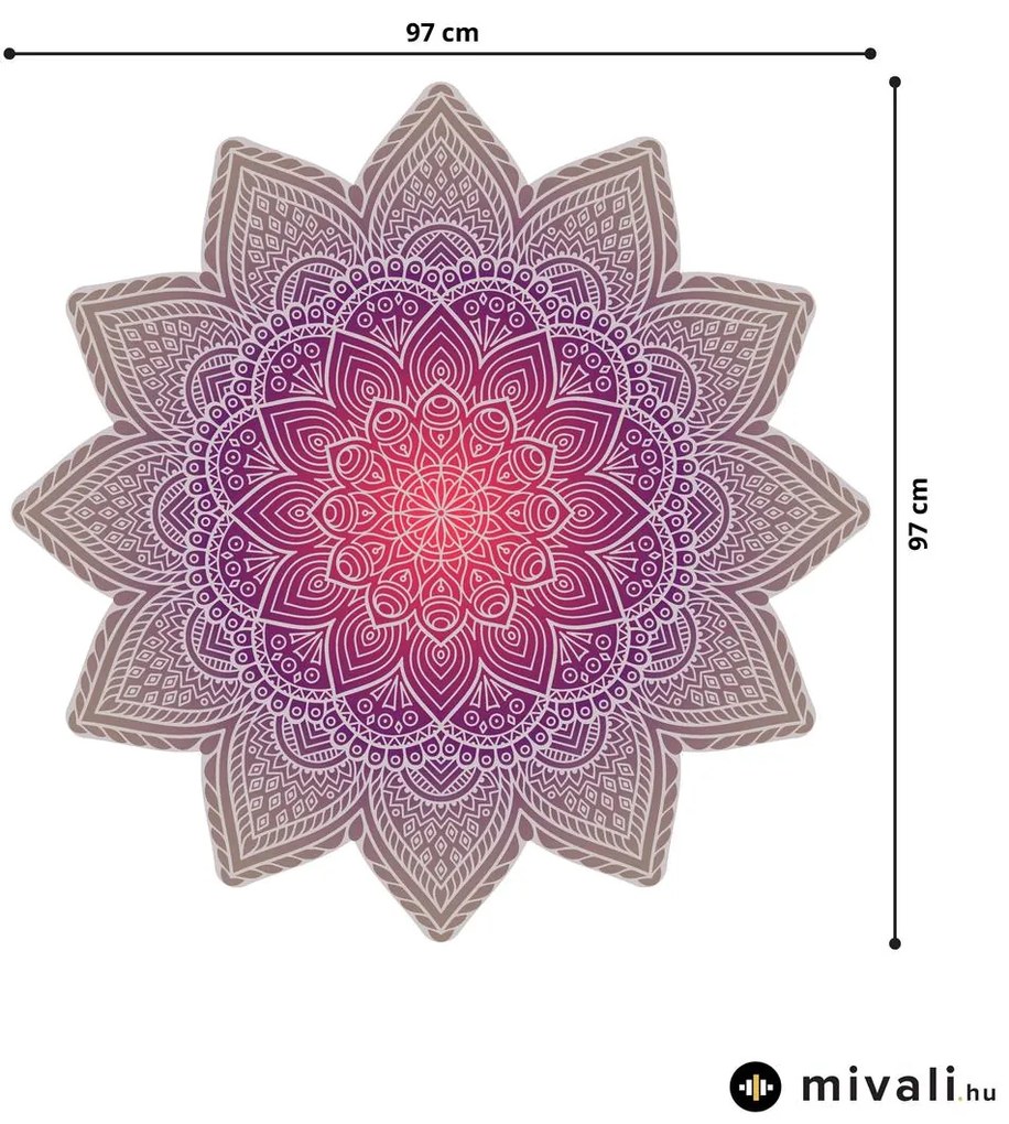 Falmatricák - Mandala barnás-lila