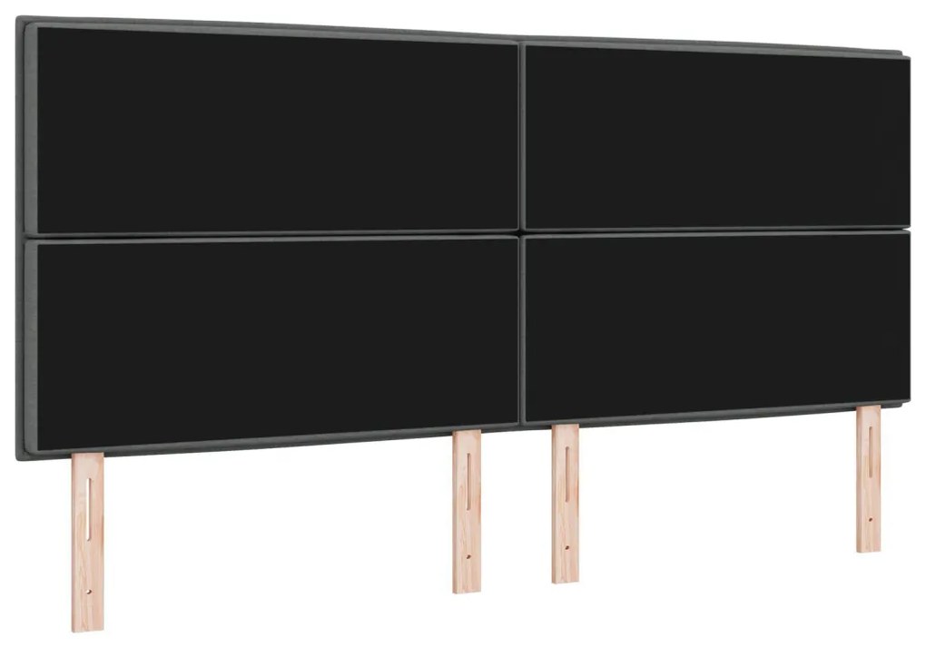 Fejtámla modern dizájn Sötét szürke 200 cm Szövet